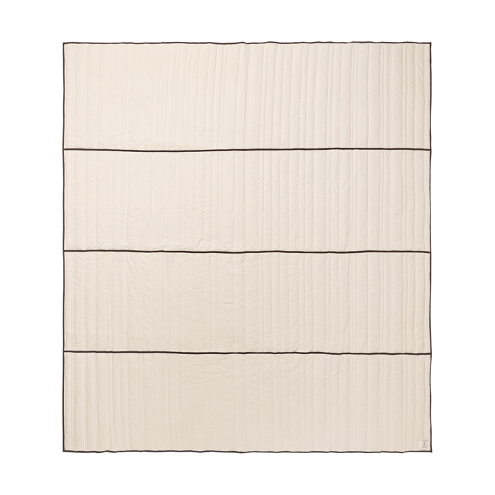 Cubrecama acolchado Vari - Natural-dark chocolate, 260x230 cm - Ferm Living