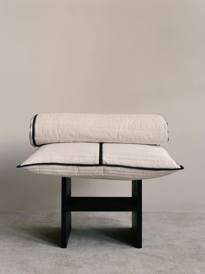 Cubrecama acolchado Vari, Natural-dark chocolate, 260x230 cm Ferm Living