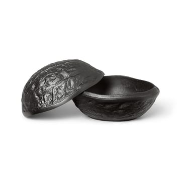 Cuenco de nueces con tapa Forest nut box 7,5 cm - Aluminio ennegrecido - Ferm Living