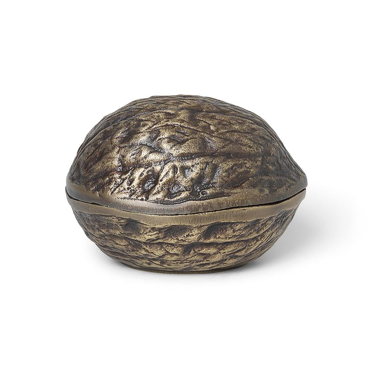 Cuenco de nueces con tapa Forest nut box 7,5 cm, latón antiguo Ferm Living
