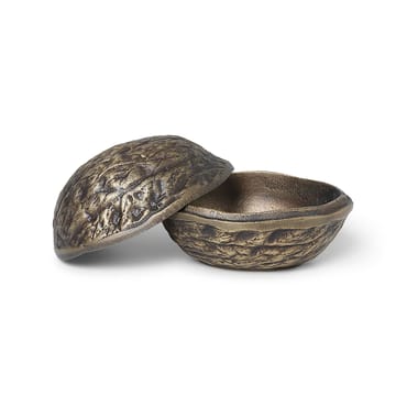 Cuenco de nueces con tapa Forest nut box 7,5 cm - latón antiguo - Ferm Living