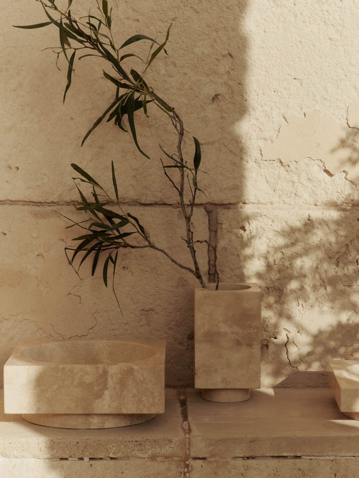 Cuenco decorativo Hew alto , Travertine Ferm Living