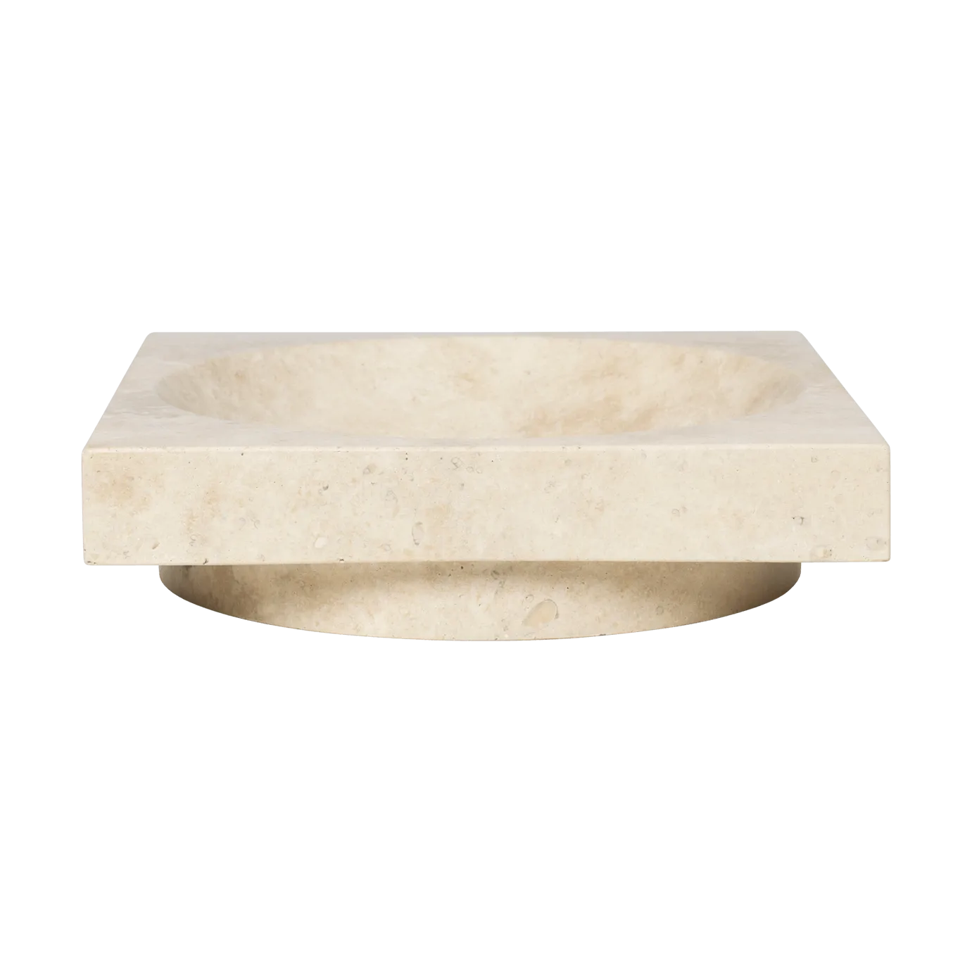 Cuenco decorativo Hew bajo, Travertine Ferm Living