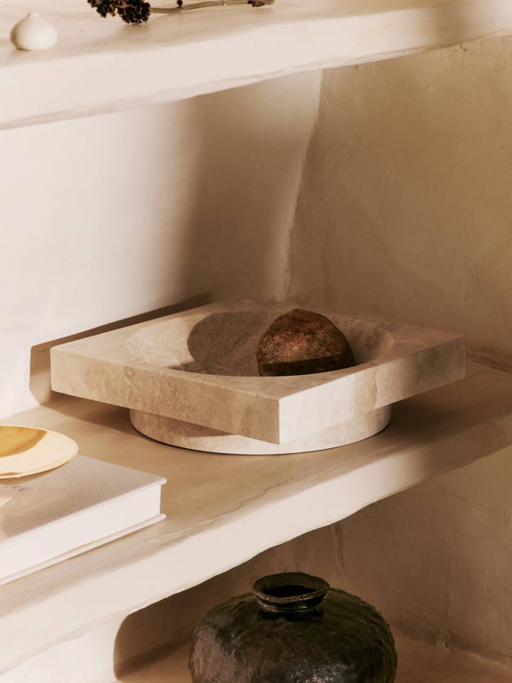 Cuenco decorativo Hew bajo , Travertine Ferm Living