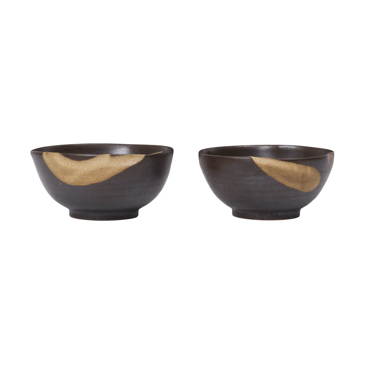 Cuenco Koyo, 2-pack, Dark brown-buff, Ø8,5 × 4,5 cm Ferm Living