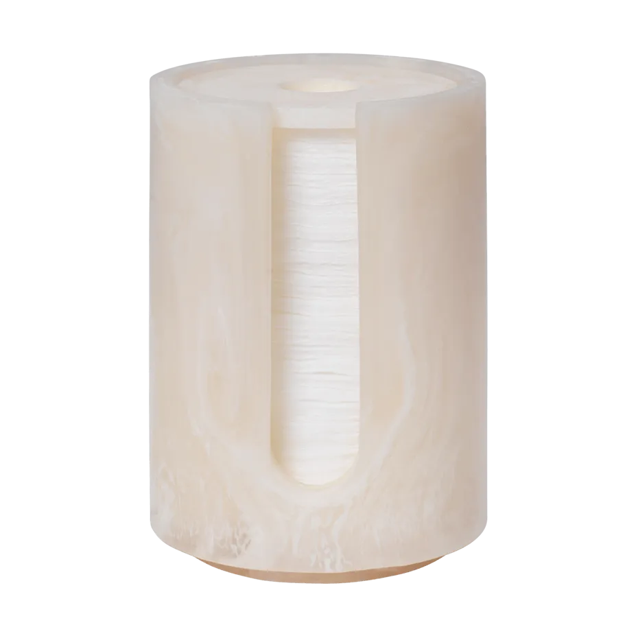 Dispensador para discos de algodón Mist Ø8x11,8 cm, Pearl Ferm Living