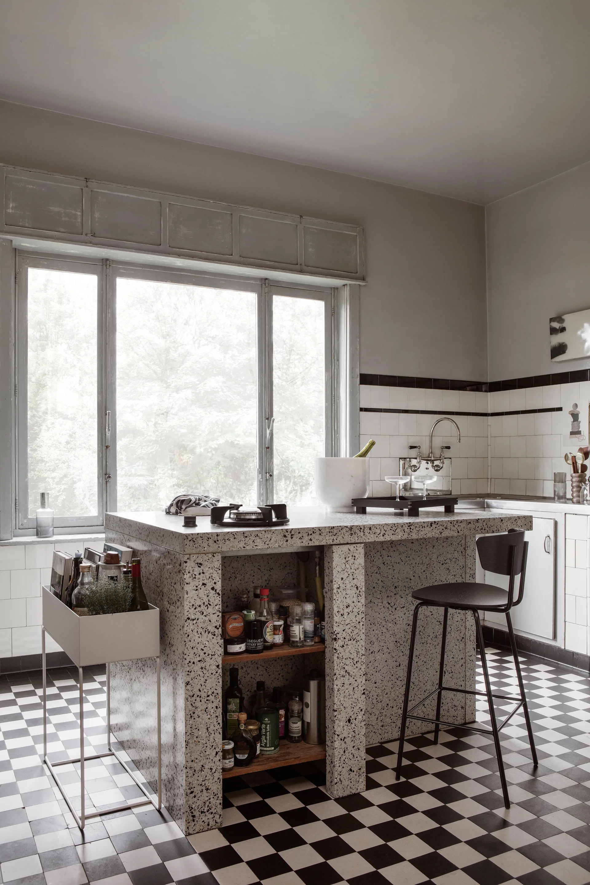 Enfriador de champán Alza, White Marble Ferm Living
