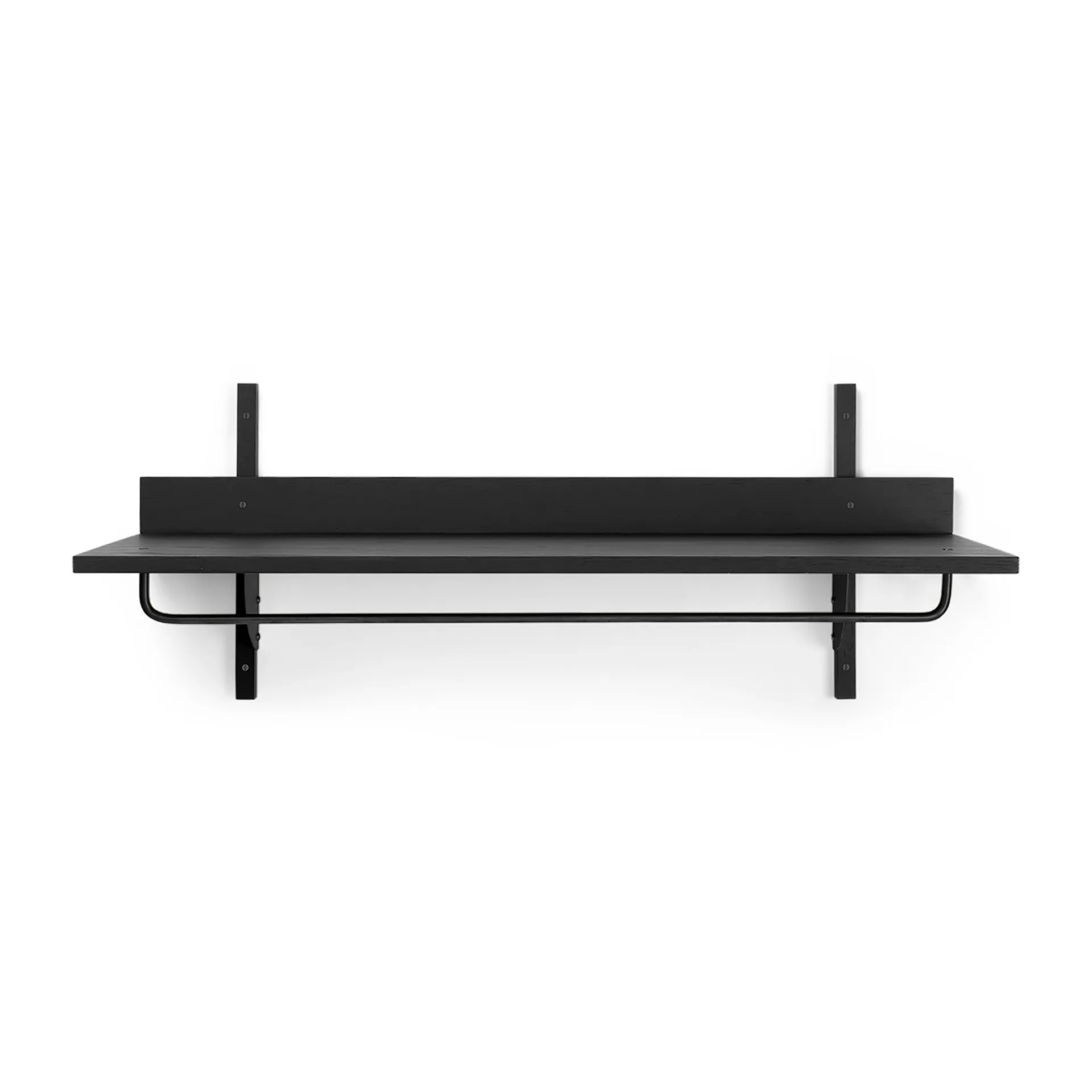 Estante con barra Sector 37 x 87 cm, Black ash-black brass Ferm Living