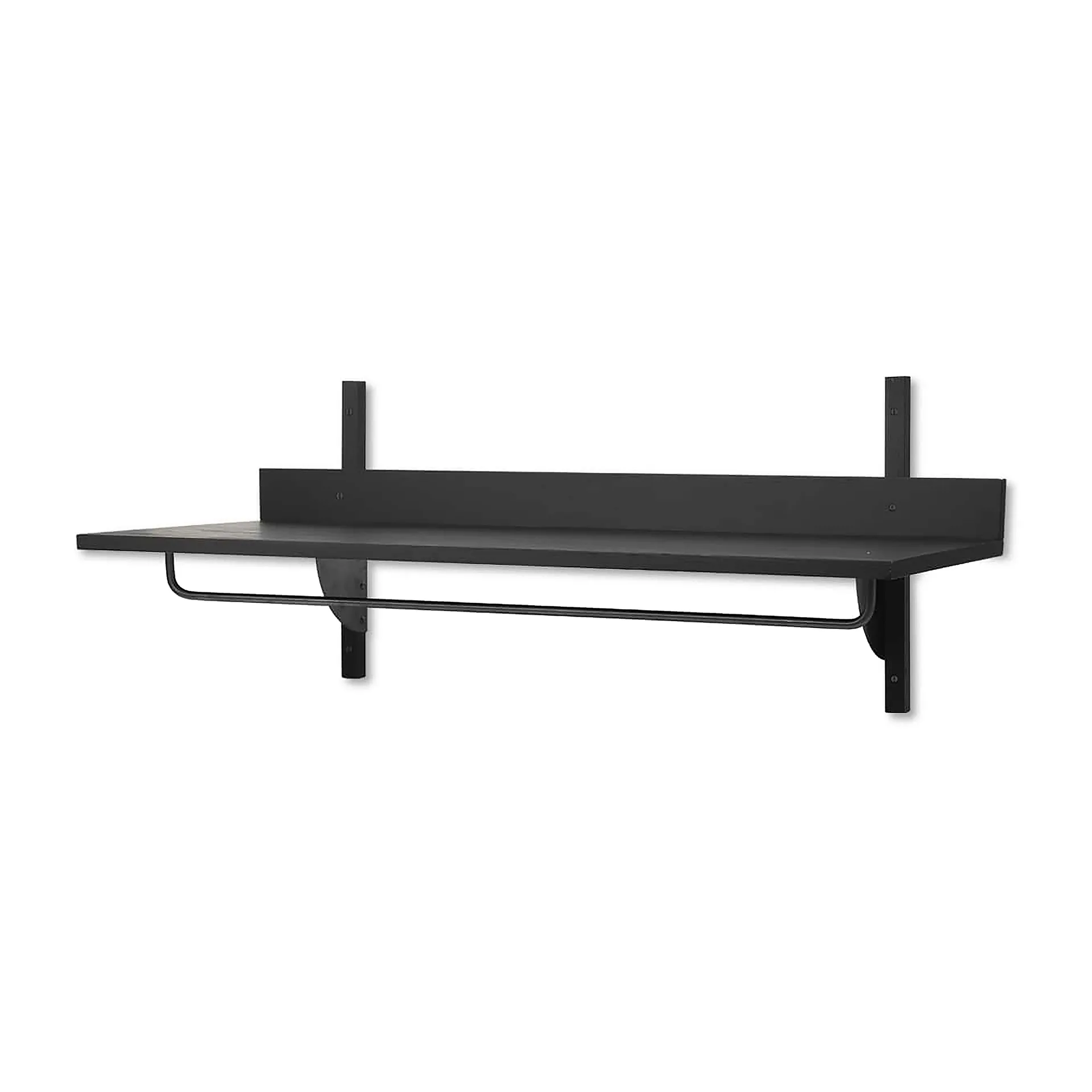 Estante con barra Sector 37 x 87 cm, Black ash-black brass Ferm Living