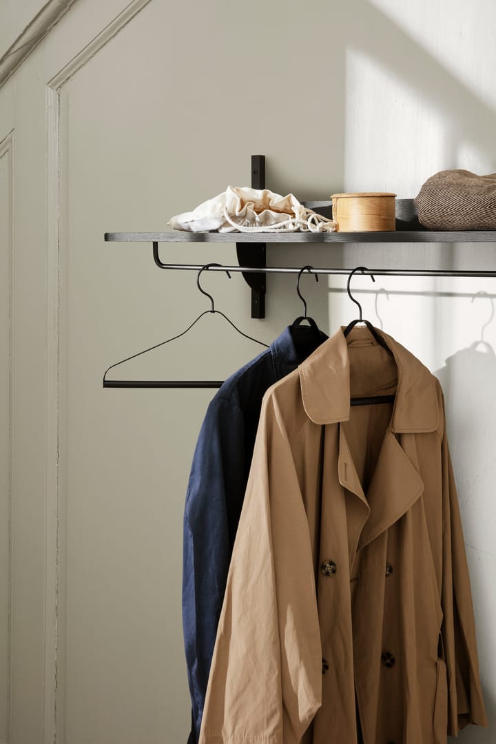 Estante con barra Sector 37 x 87 cm, Black ash-black brass Ferm Living