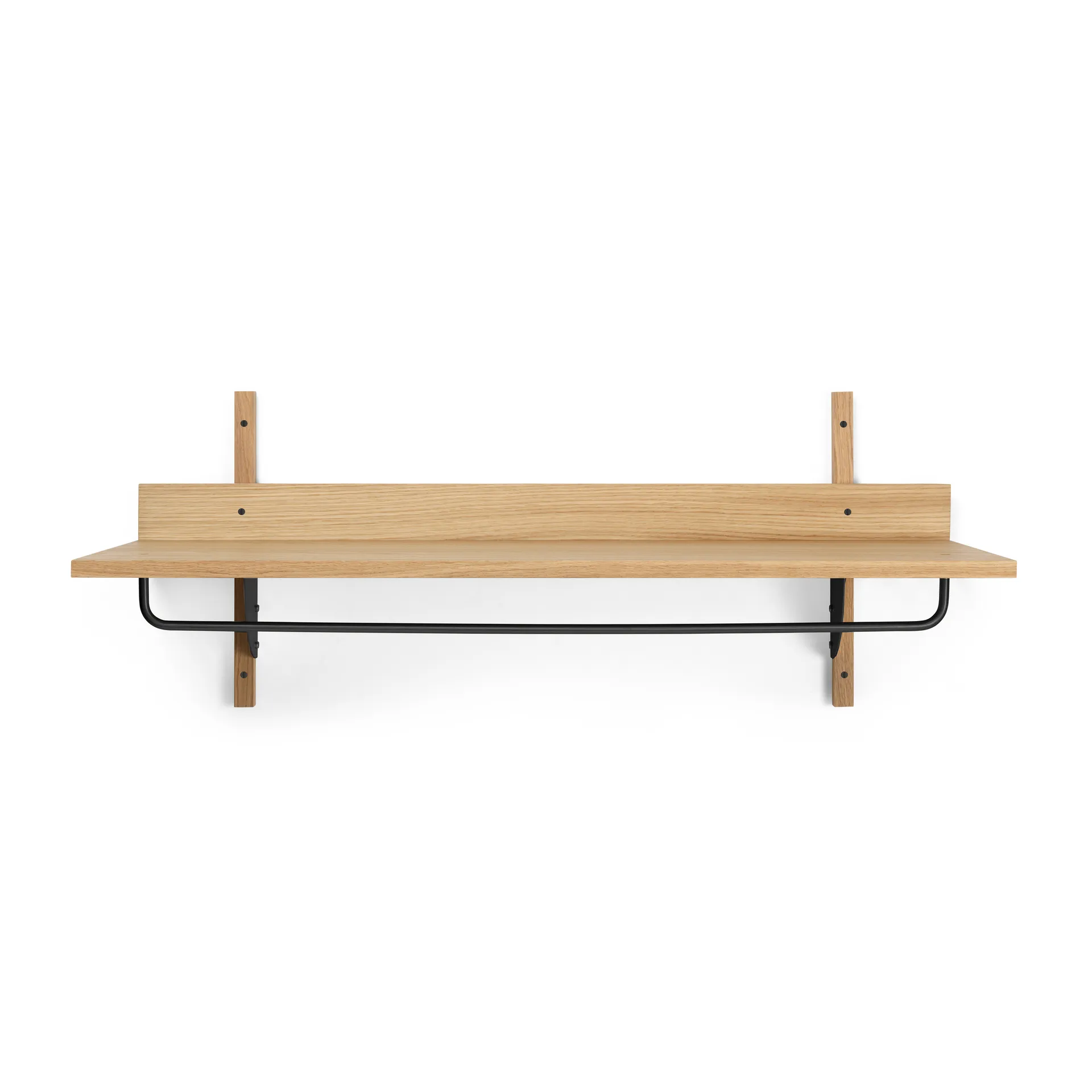 Estante con barra Sector 37 x 87 cm, Oak-black brass Ferm Living
