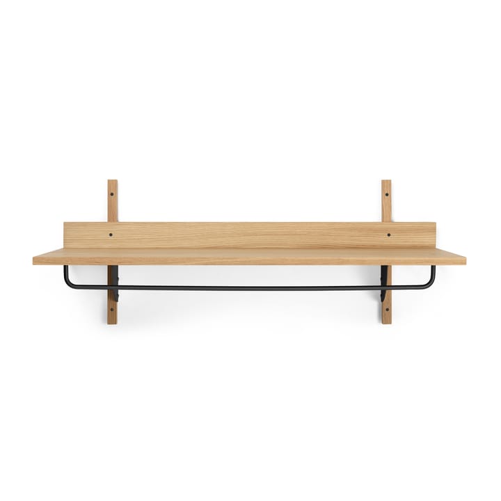 Estante con barra Sector 37 x 87 cm - Oak-black brass - Ferm Living