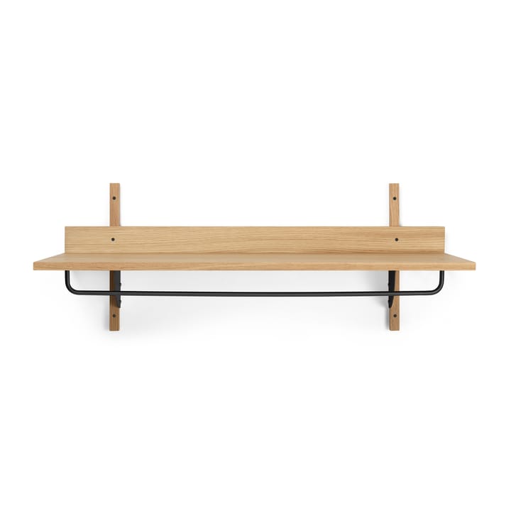 Estante con barra Sector 37 x 87 cm - Oak-black brass - Ferm LIVING