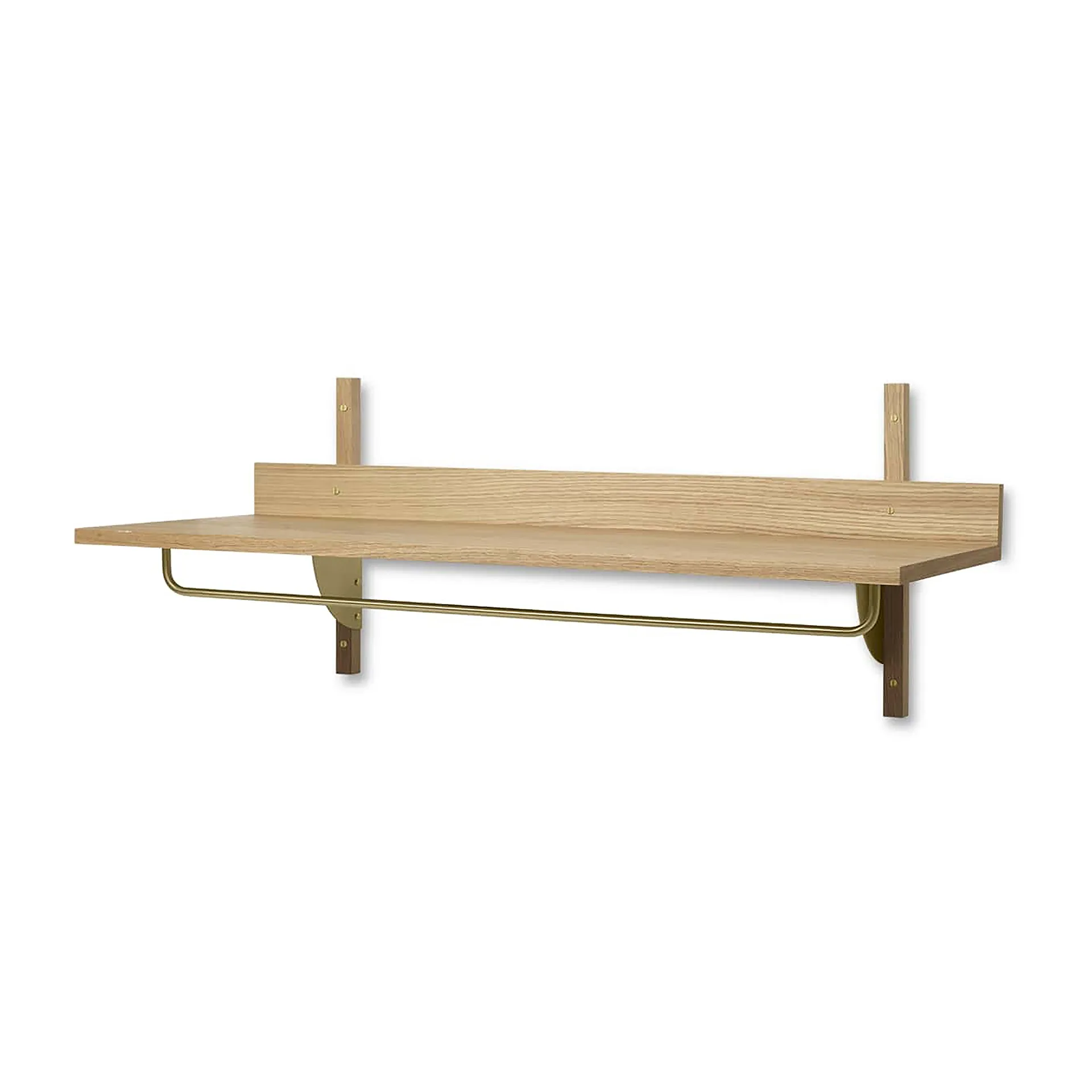 Estante con barra Sector 37 x 87 cm, Oak-brass Ferm Living