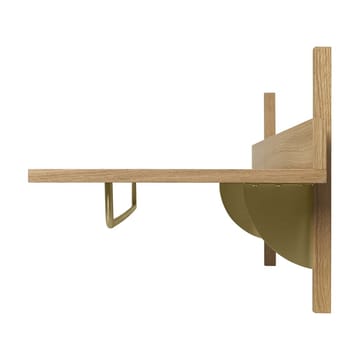 Estante con barra Sector 37 x 87 cm - Oak-brass - Ferm Living