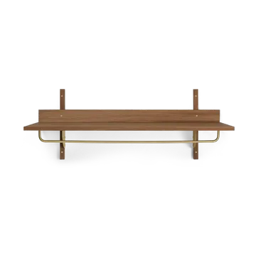 Estante con barra Sector 37 x 87 cm - Smoked Oak, brass - Ferm Living