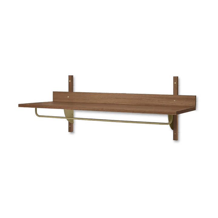 Estante con barra Sector 37 x 87 cm, Smoked Oak, brass Ferm Living