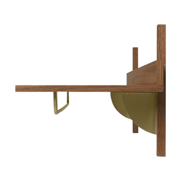 Estante con barra Sector 37 x 87 cm - Smoked Oak, brass - Ferm Living