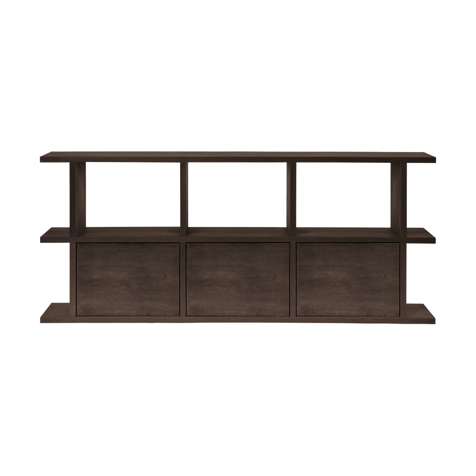 Estantería Kona 3x2, Dark stained, incl. 3 compartimentos de armario Ferm Living