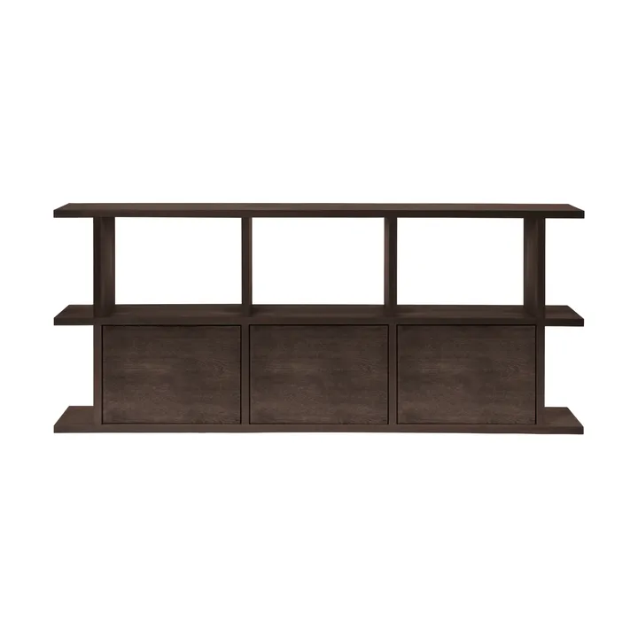 Estantería Kona 3x2 - Dark stained, incl. 3 compartimentos de armario - Ferm Living