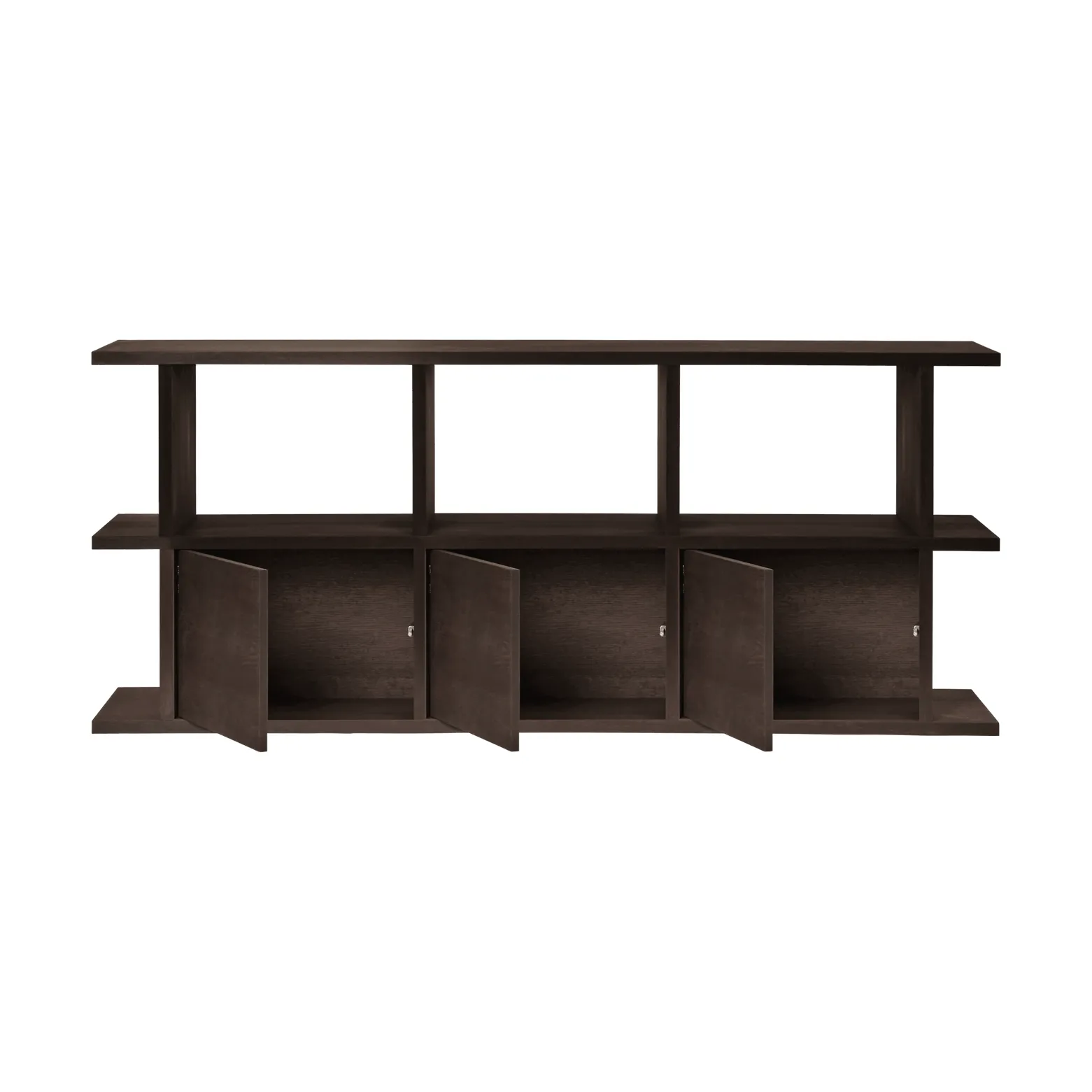 Estantería Kona 3x2, Dark stained, incl. 3 compartimentos de armario Ferm Living