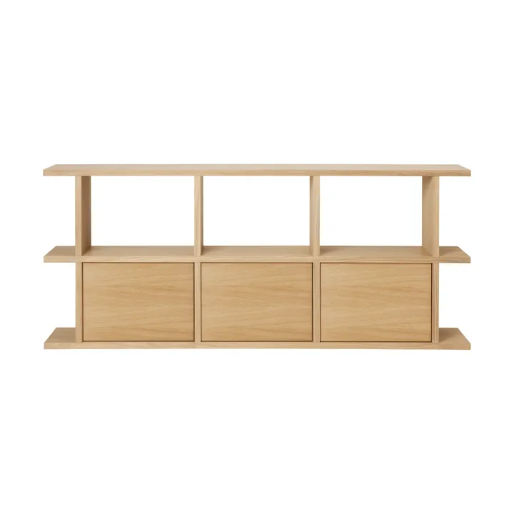 Estantería Kona 3x2 - Natural oak, incl. 3 compartimentos de armario - Ferm Living