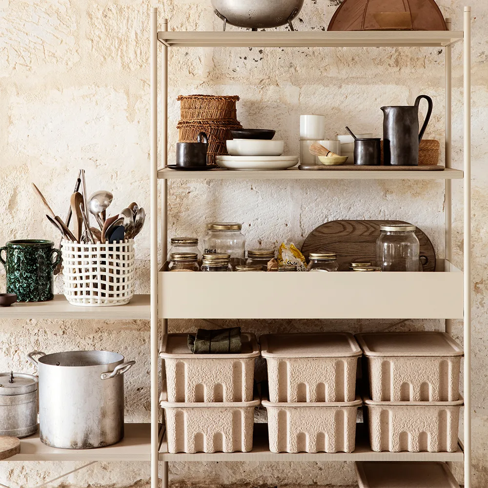 Estantería Punctual Perforated 90 cm, Light grey Ferm Living