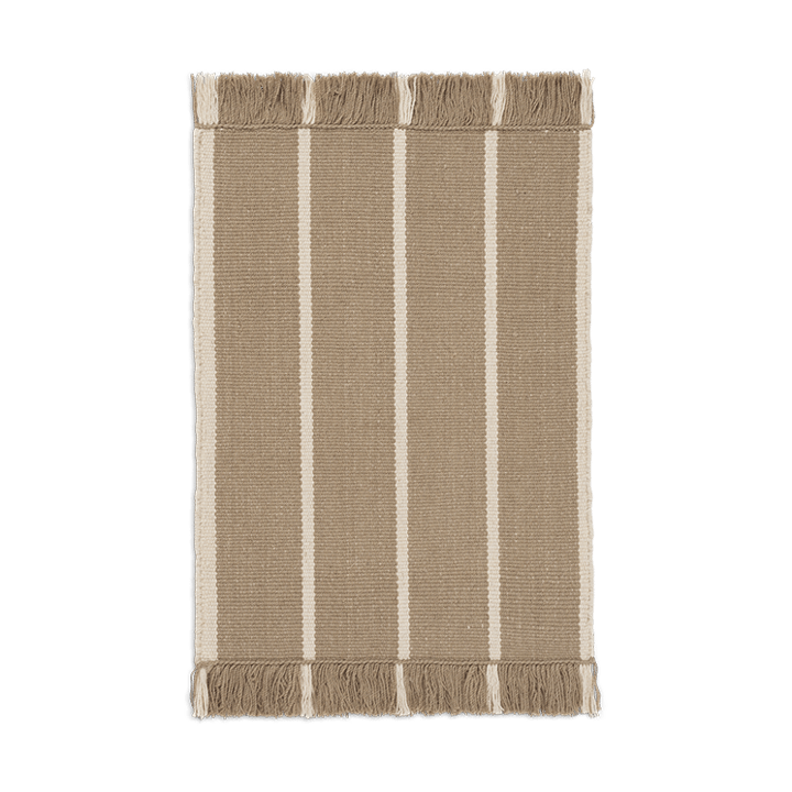 Felpudo Calm kelim - Dark Sand, Off-white, 50x70 cm - Ferm Living