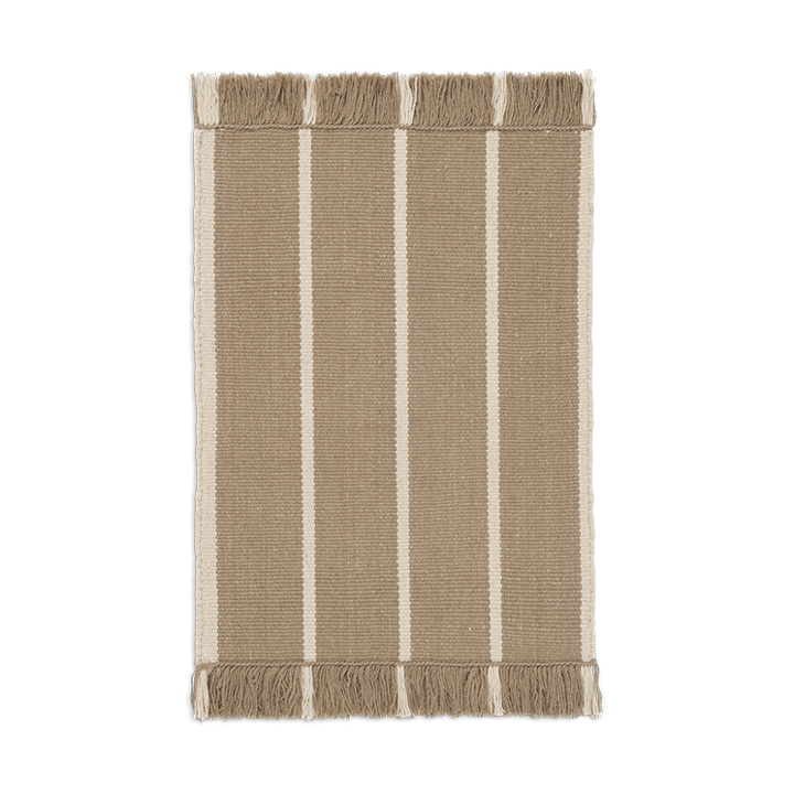 Felpudo Calm kelim - Dark Sand, Off-white, 50x70 cm - Ferm LIVING