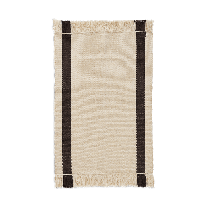 Felpudo Calm kelim - Off-white, Coffee, 50x70 cm - Ferm Living