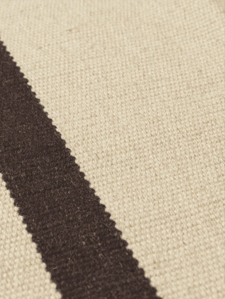 Felpudo Calm kelim, Off-white, Coffee, 50x70 cm Ferm Living