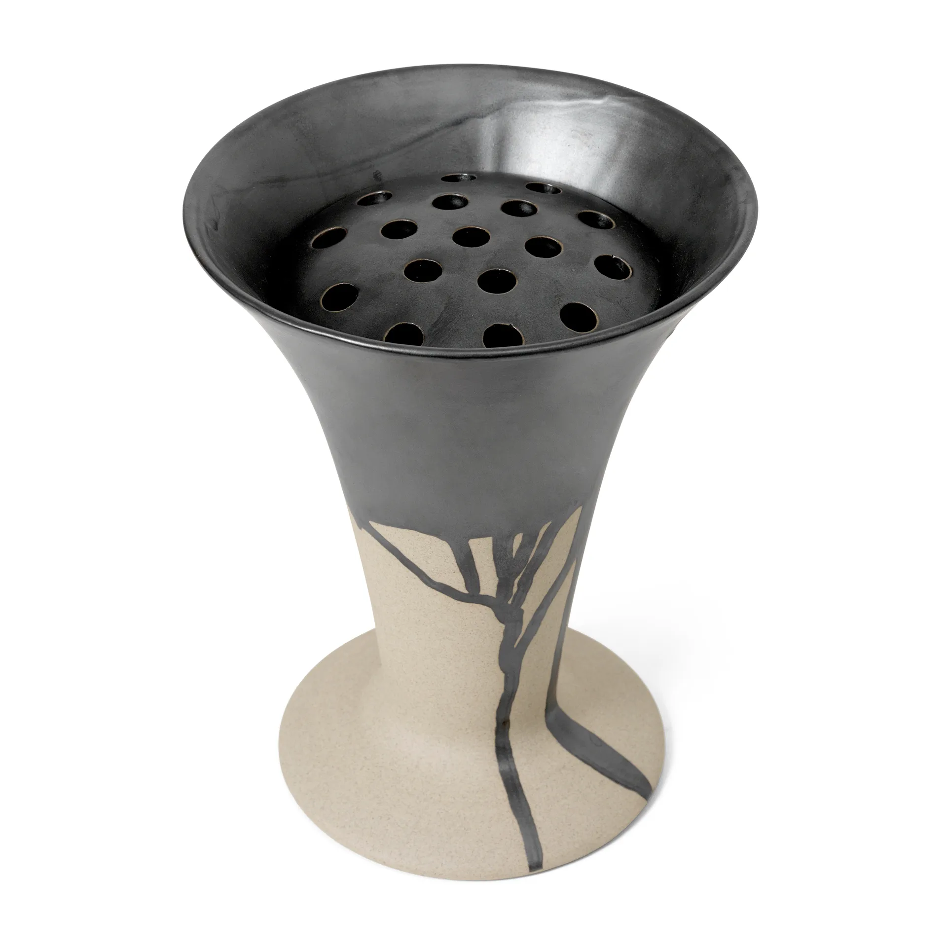 Florero Flores 23 cm, Sand-black Ferm Living