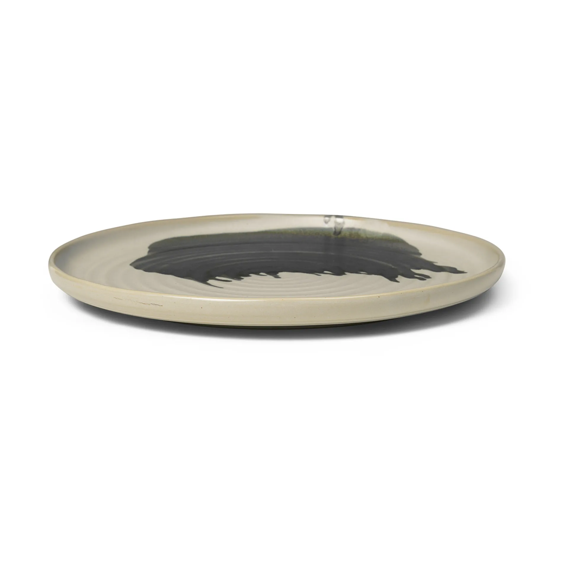 Fuente de servir Omhu Centrepiece ⌀36 cm, off white-charcoal Ferm Living