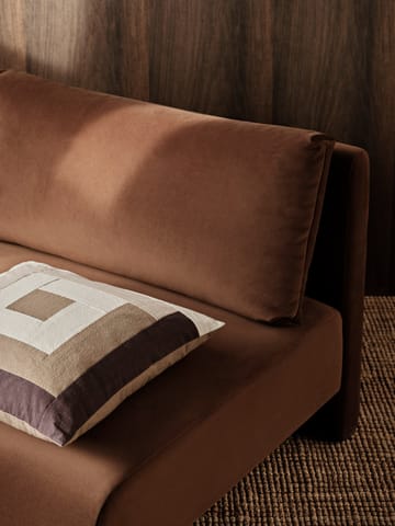 Funda de cojín Border patchwork 50x50 cm - Coffee-dark sand - Ferm Living