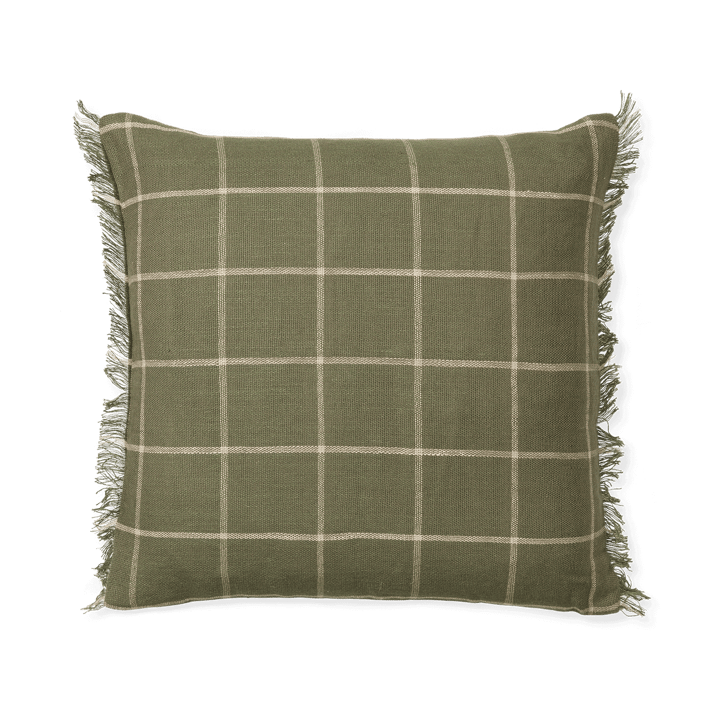 Funda de cojín Calm 50x50 cm - Oliva-Blanco roto - Ferm Living