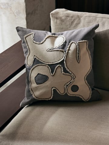Funda de cojín Figure 50x50 cm - Gris Azulado-I-Blanco Roto - Ferm Living