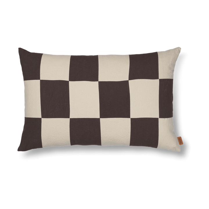 Funda de cojín Fold patchwork 40x60 cm - Coffee-undyed - Ferm Living