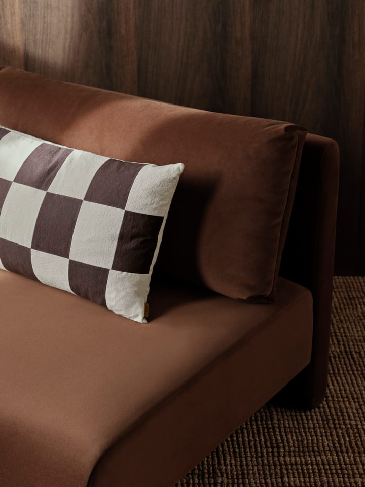 Funda de cojín Fold patchwork 40x60 cm, Coffee-undyed Ferm Living