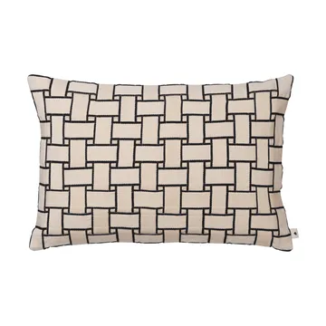 Funda de cojín Lattice - Off-white-black, 40x60 cm - Ferm Living