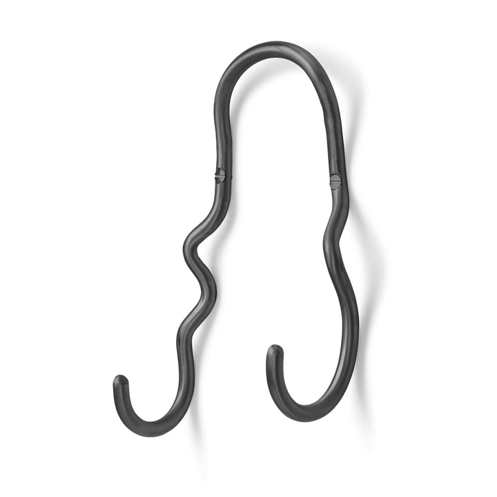 Gancho Curvature doble - latón negro - Ferm Living