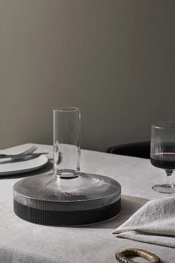 Jarra y vaso Ripple 17 piezas - Transparente - Ferm Living