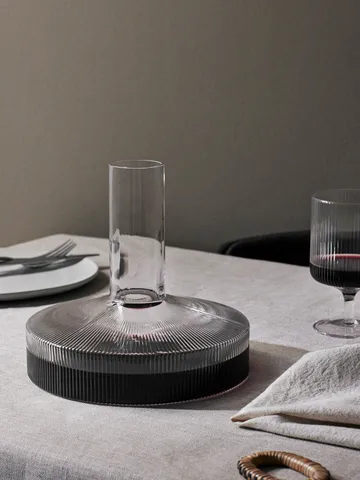 Jarra y vaso Ripple 17 piezas - Transparente - Ferm Living