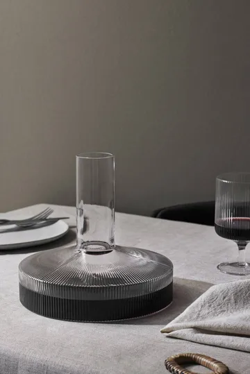 Jarra y vaso Ripple 17 piezas - Transparente - Ferm Living