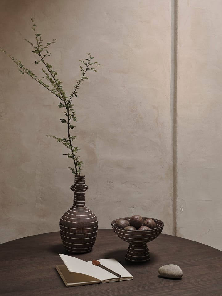 Jarrón Brura 32 cm, Coffee-white Ferm Living