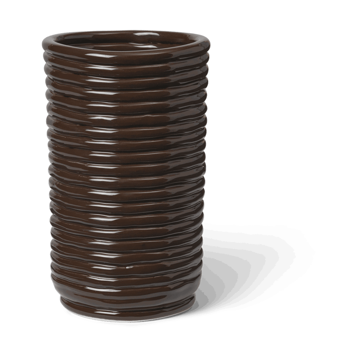 Jarrón Corduroy 21 cm - Carob Brown - Ferm Living