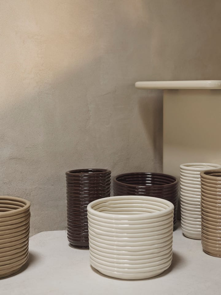 Jarrón Corduroy 21 cm, Off white Ferm Living