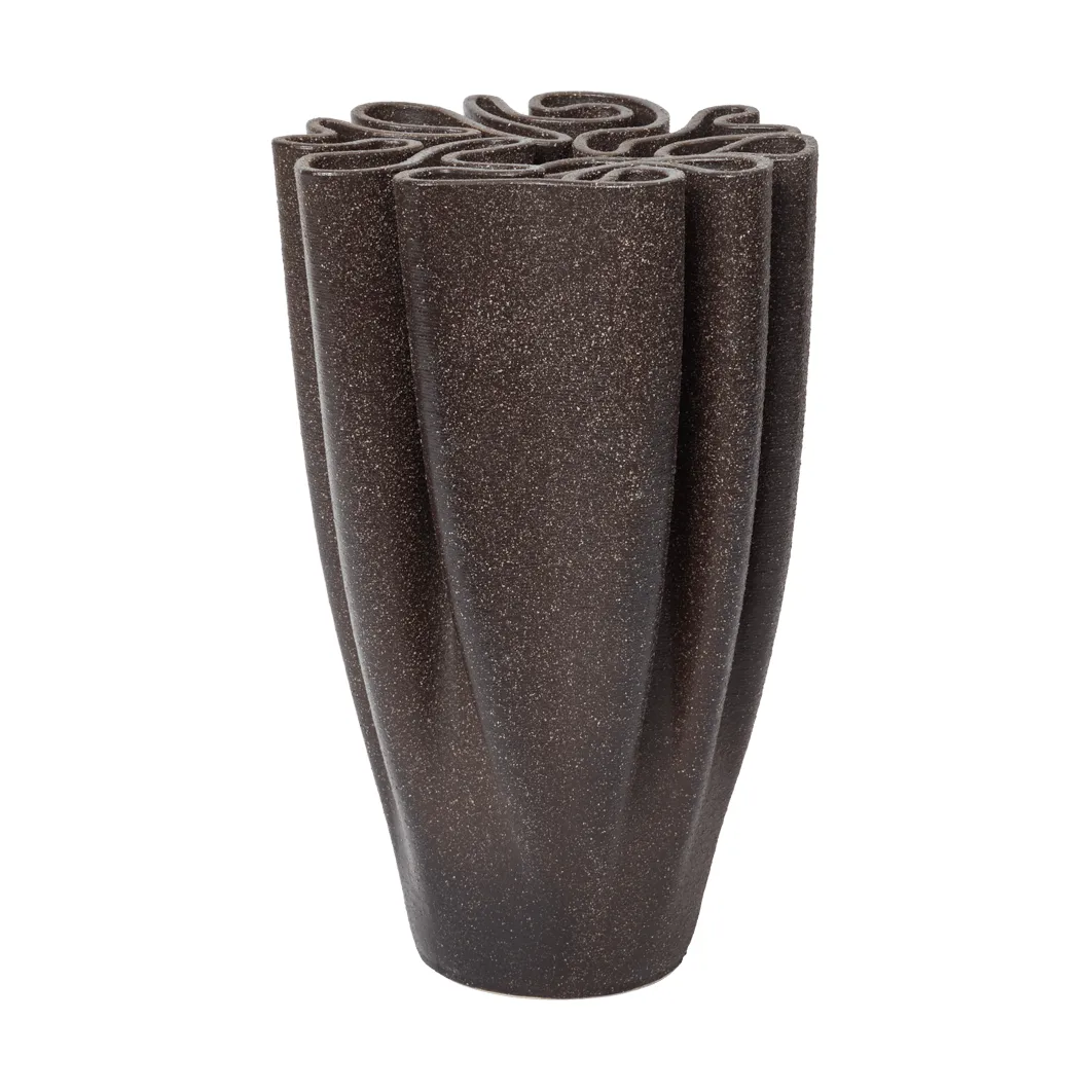 Jarrón Dedali 25 cm, Dark brown Ferm Living