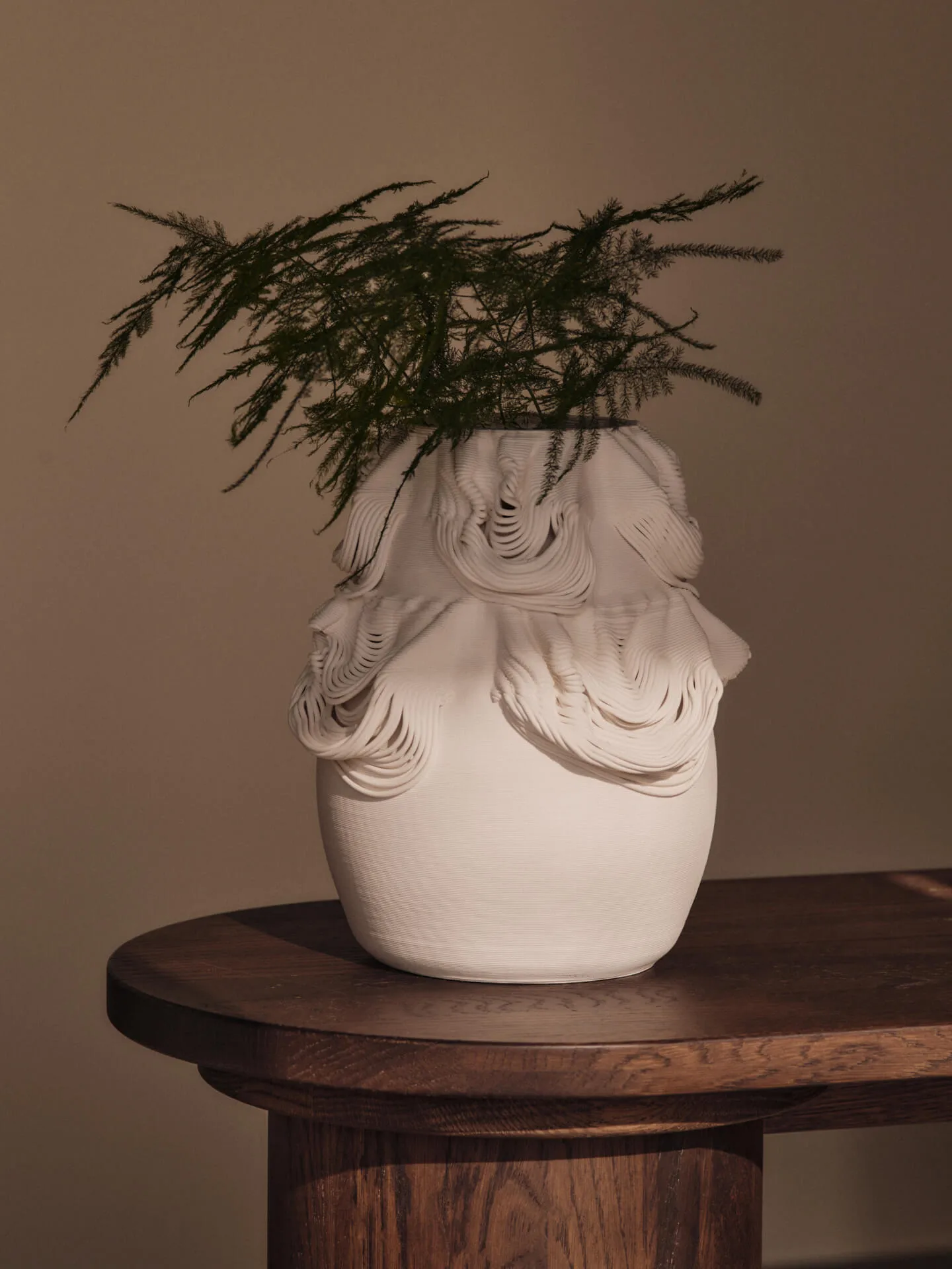 Jarrón Drisca 23 cm, Off-white Ferm Living