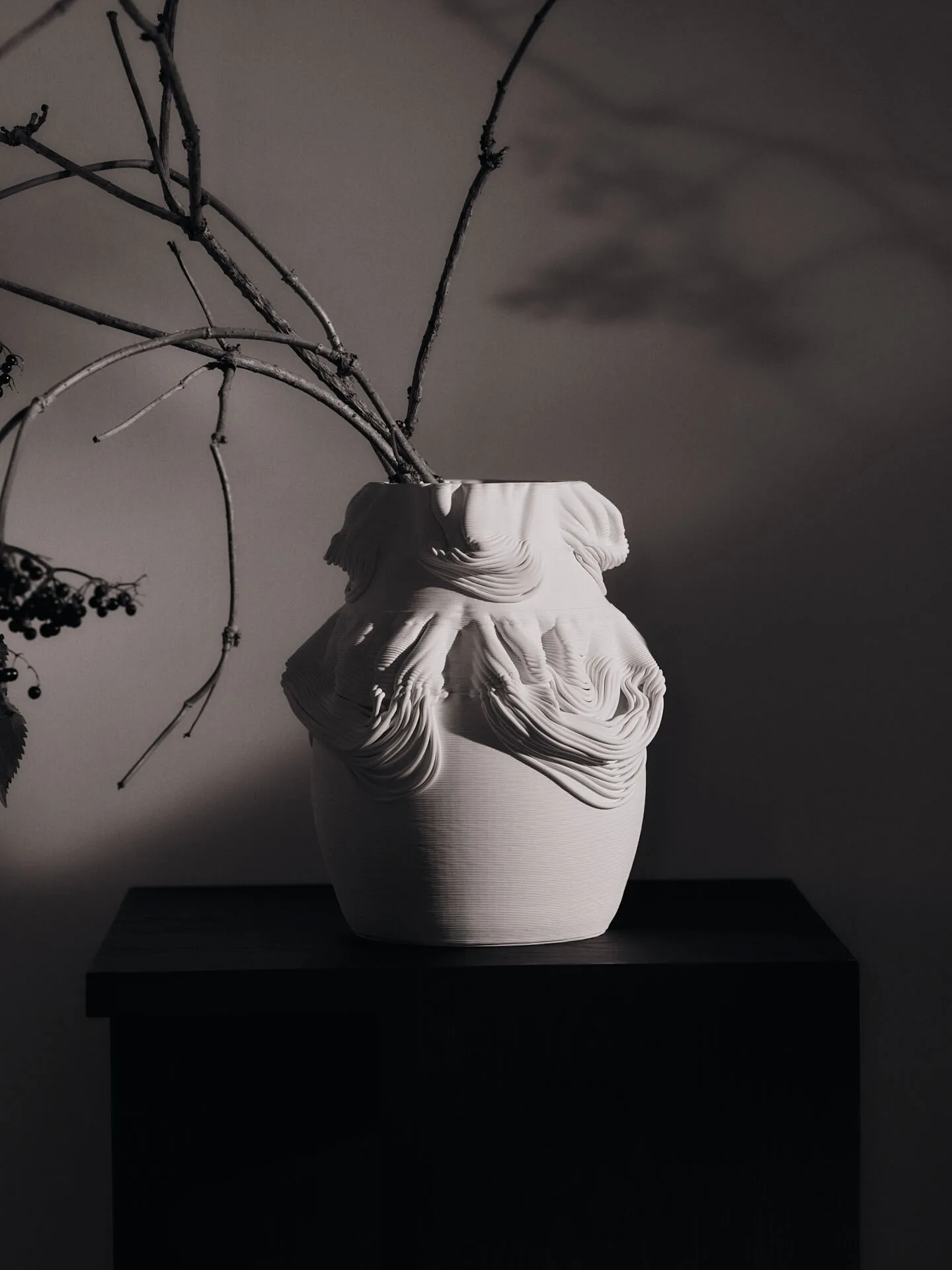 Jarrón Drisca 23 cm, Off-white Ferm Living