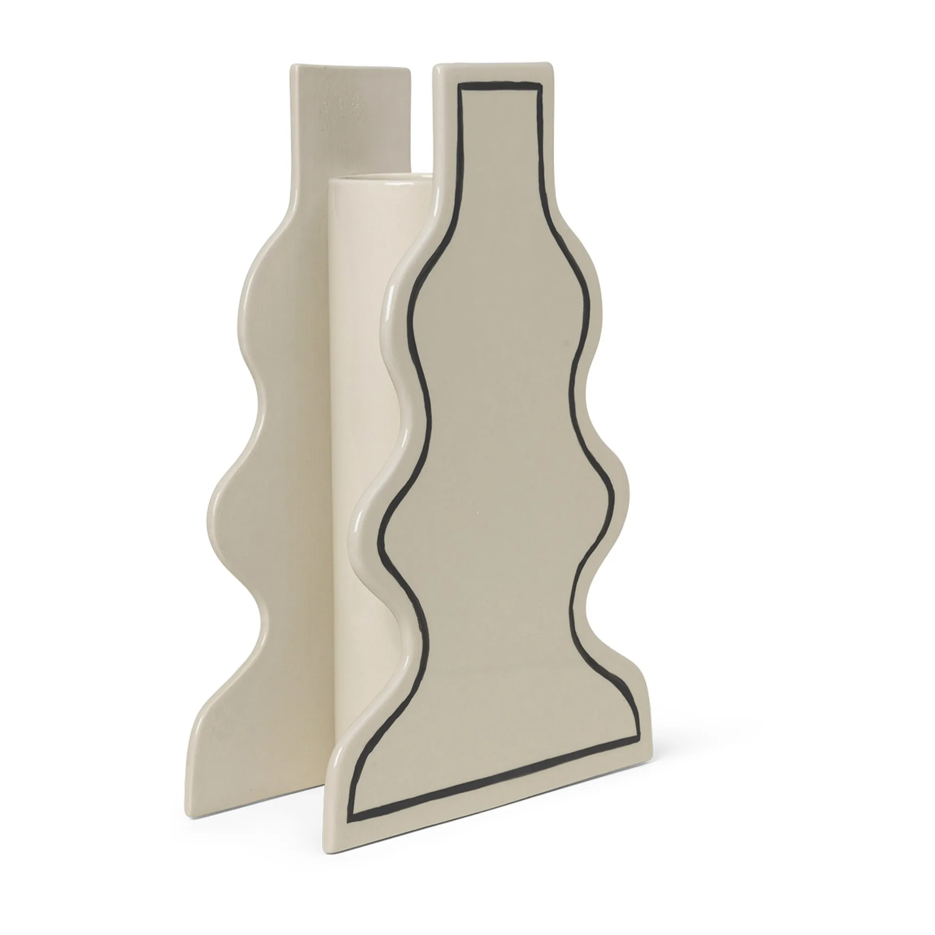 Jarrón Paste curvy 36 cm, Off-white Ferm Living